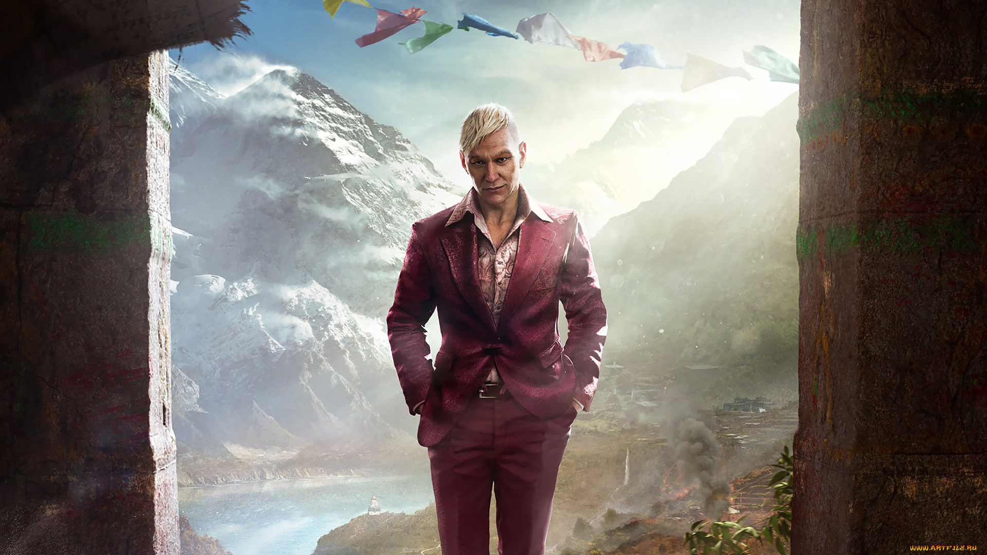 Обои Видео Игры Far Cry 4, обои для рабочего стола, фотографии видео игры,  far cry 4, far, cry, 4, ubisoft, взгляд, паган, мин, злодей, горы, снег  Обои для рабочего стола, скачать обои